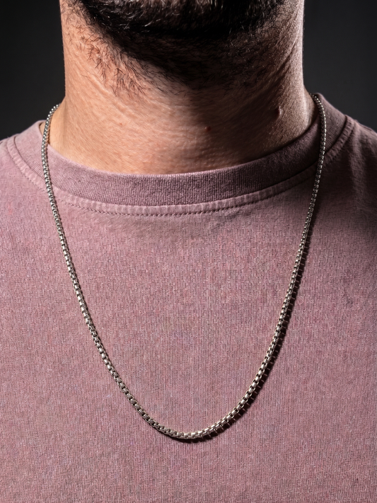 Collier homme en acier inoxydable, collier chaîne sétaire, bijou homme, cadeau pour lui