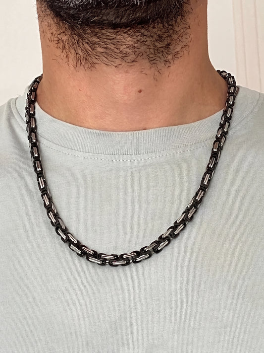 Collier en acier inoxydable, collier chaîne viking, bijou homme, cadeau pour lui