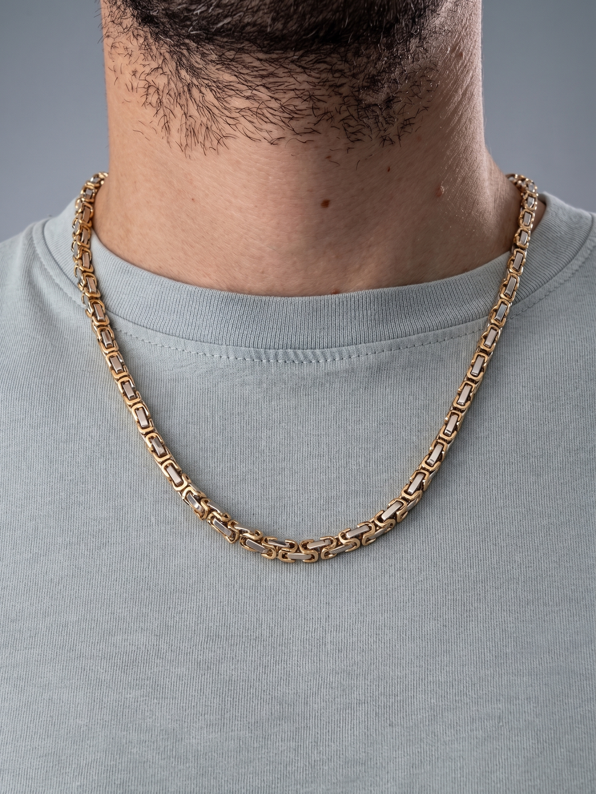 Collier en acier inoxydable, collier chaîne viking, bijou homme, cadeau pour lui