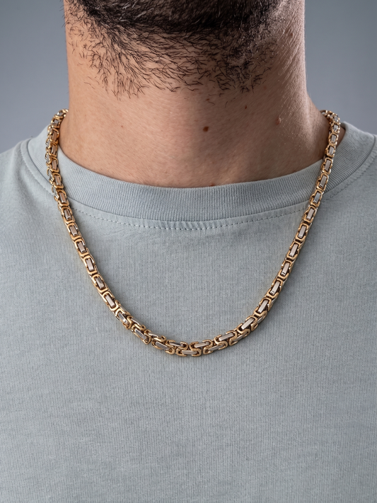 Collier en acier inoxydable, collier chaîne viking, bijou homme, cadeau pour lui