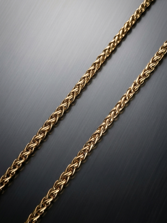 Collier en acier inoxydable pour homme, collier byzantine doré 3mm, cadeau pour lui