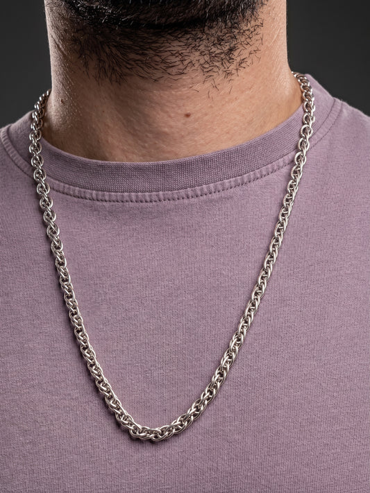 Collier homme en acier inoxydable, collier chaîne japonaise, cadeau bijou unisexe