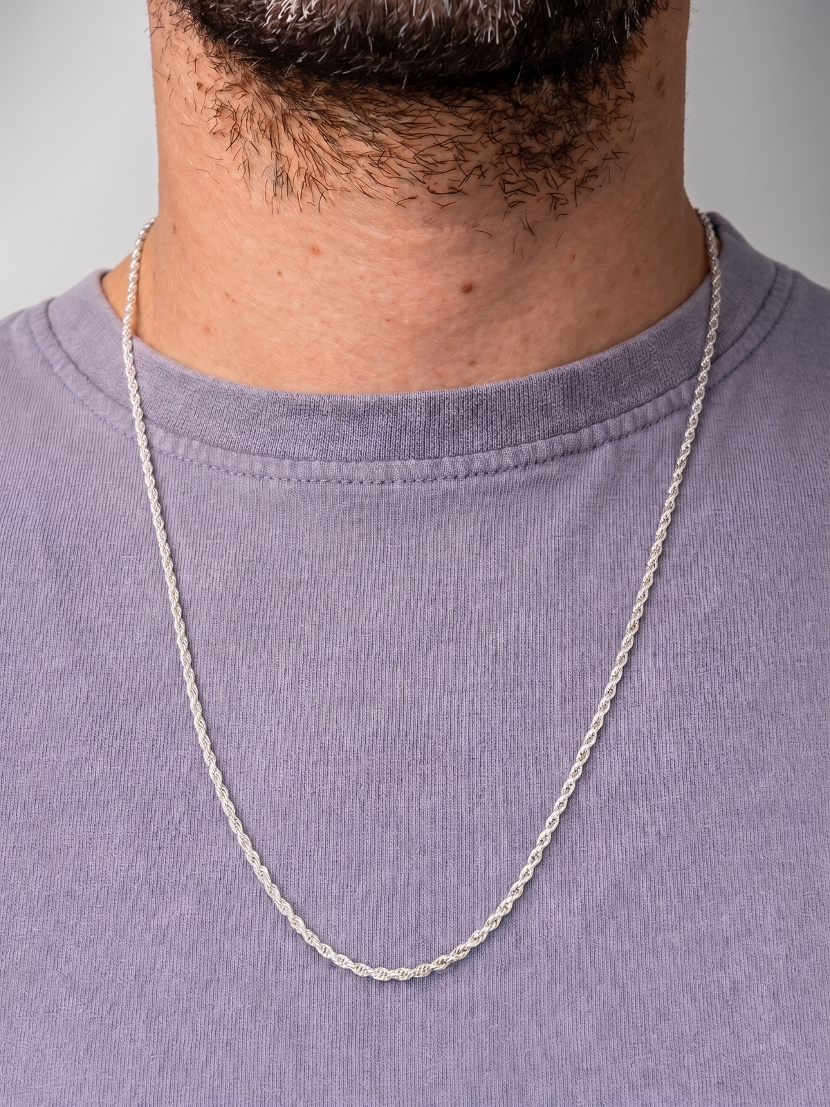 Collier homme en acier inoxydable, collier chaîne torsadée, bijou homme, cadeau pour lui