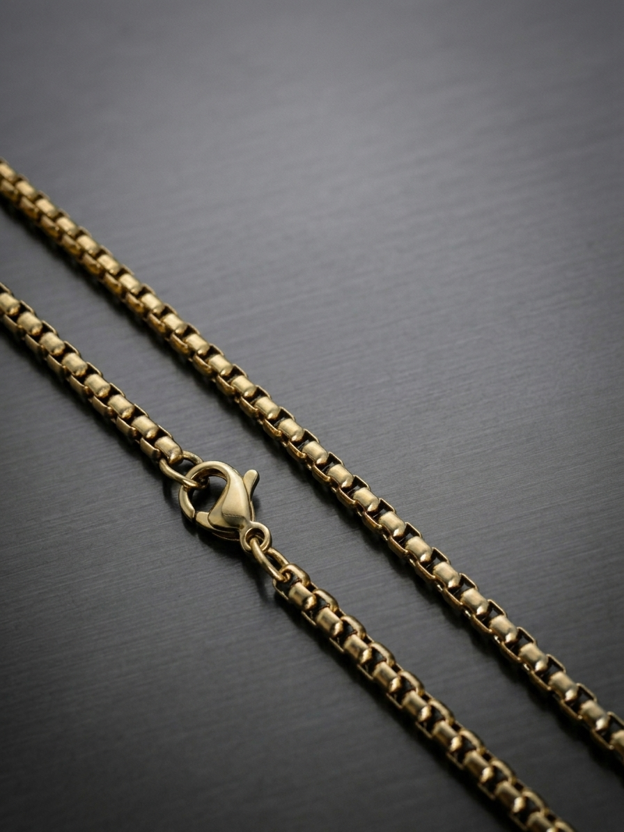 Collier pendante croix acier inoxydable doré, collier chaîne chrétienne, collier homme, religieux