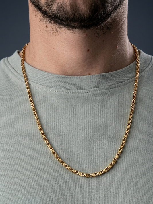 Collier homme en acier inoxydable, collier chaîne nordique , bijou homme, cadeau pour lui