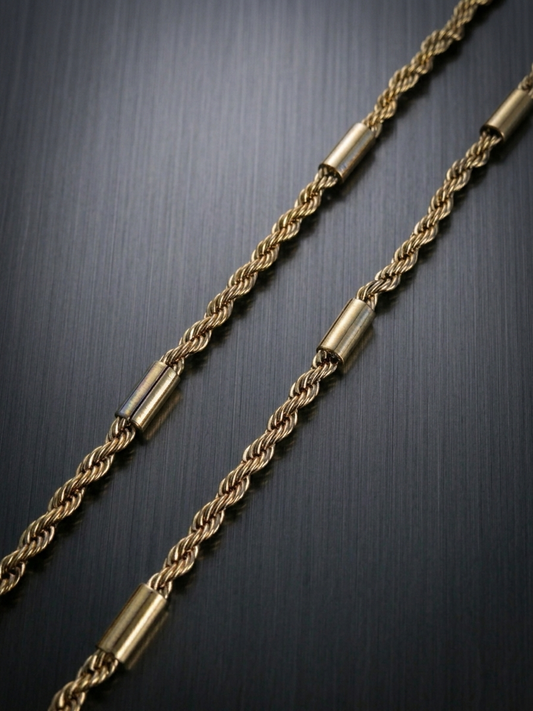 Collier homme en acier inoxydable, collier chaîne torsadée avec maillons, cadeau bijou homme