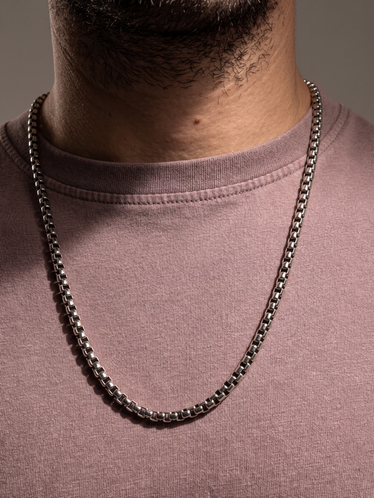 Collier homme en acier inoxydable, collier chaîne sétaire, bijou homme, cadeau pour lui
