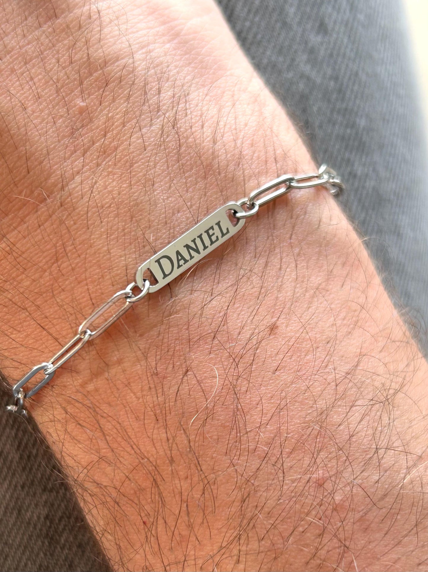Bracelet Papa Personnalisé Prénoms Enfants, Bijou Homme Personnalisé, Gravure Noms, Cadeau Fête des Pères pour mari, papa, grand-père